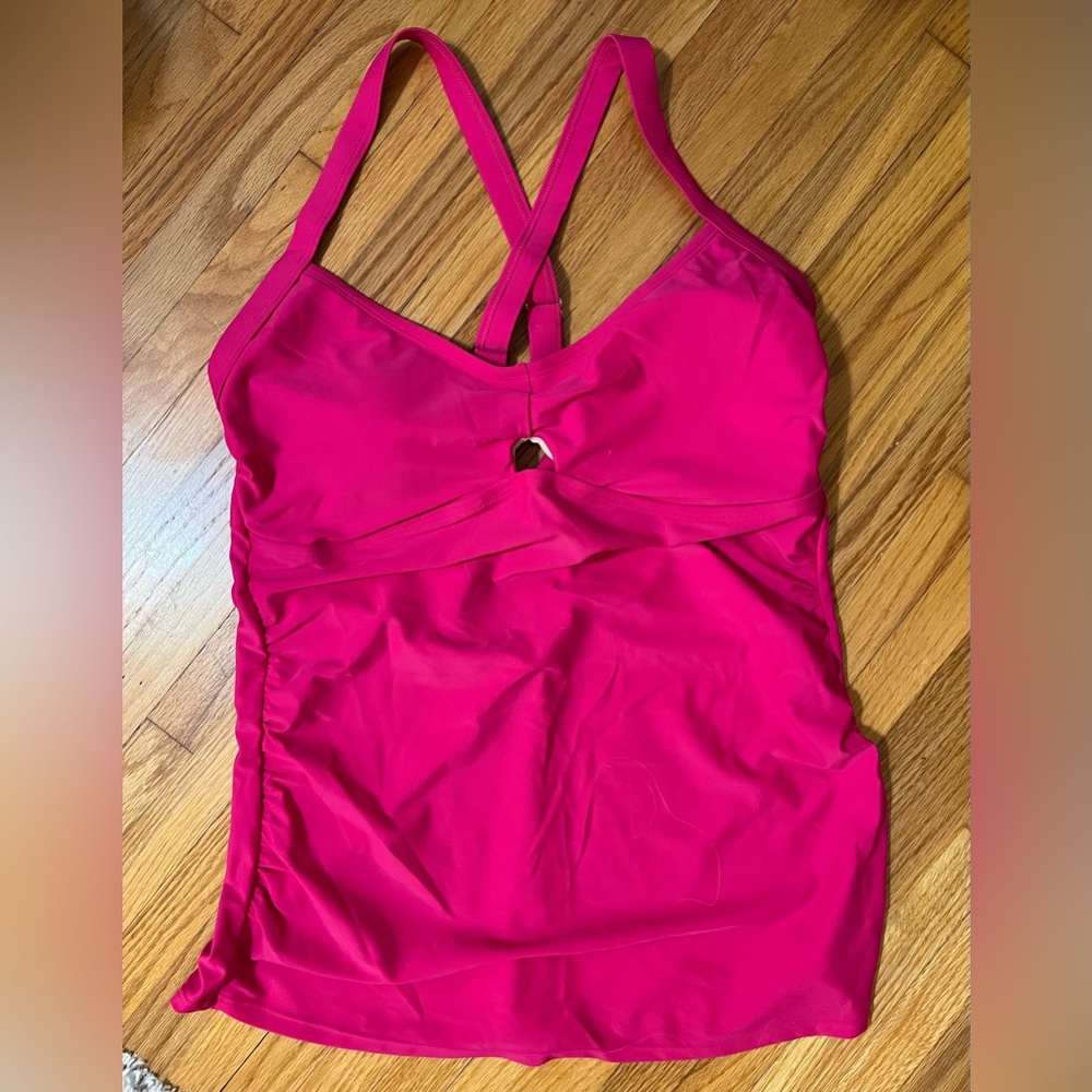 NWT Kona Sol Pink Tankini Swimsuit Top Size XL